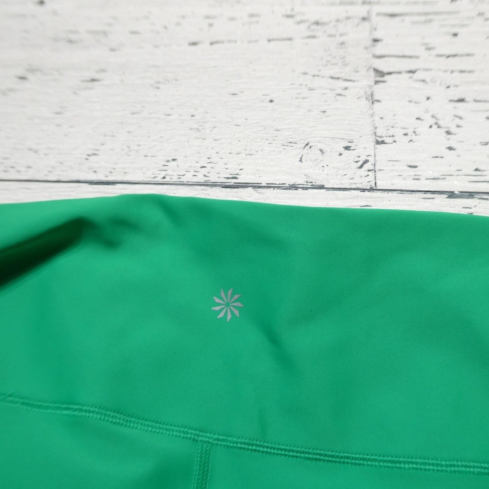 Athleta Leggings Womens 1X Green Interval Stash 7/8 Tight Ankle Pockets Gym - Picture 6 of 10
